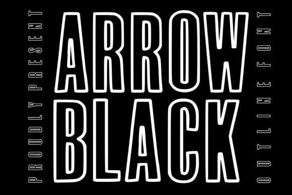 Arrow Black: A Bold Outline Font for Modern Impact