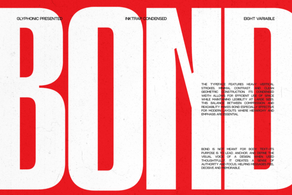 Bond: A Condensed Sans Serif for Modern Clarity