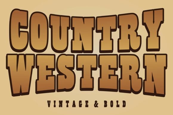 Country Western: Authentic Vintage Typography
