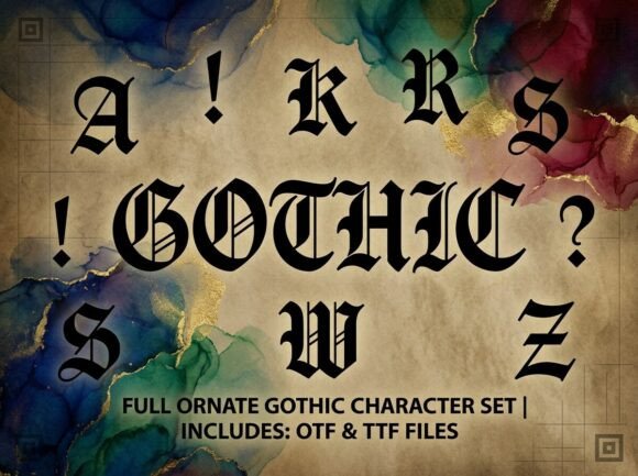 Gothic: Commanding Aura for Dark Romance Typography