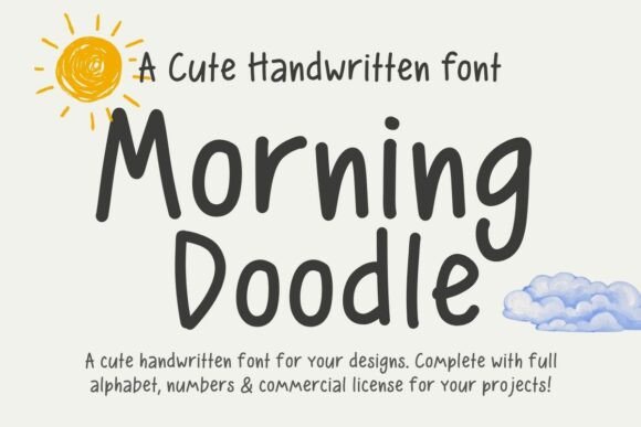 Morning Doodle: A Chunky Handwritten Font for Playful Design