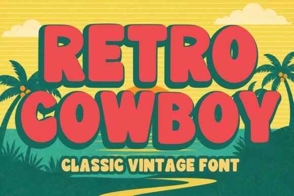Retro Cowboy: A Vintage Display Font with Bold Character