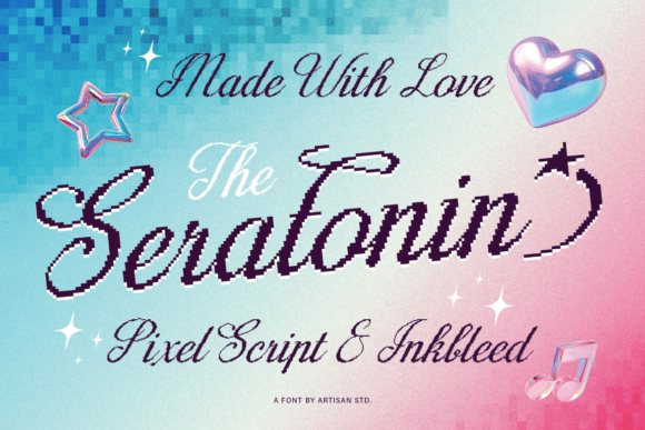 Seratonin: The Script Font Blending Pixel Nostalgia and Handwritten Warmth
